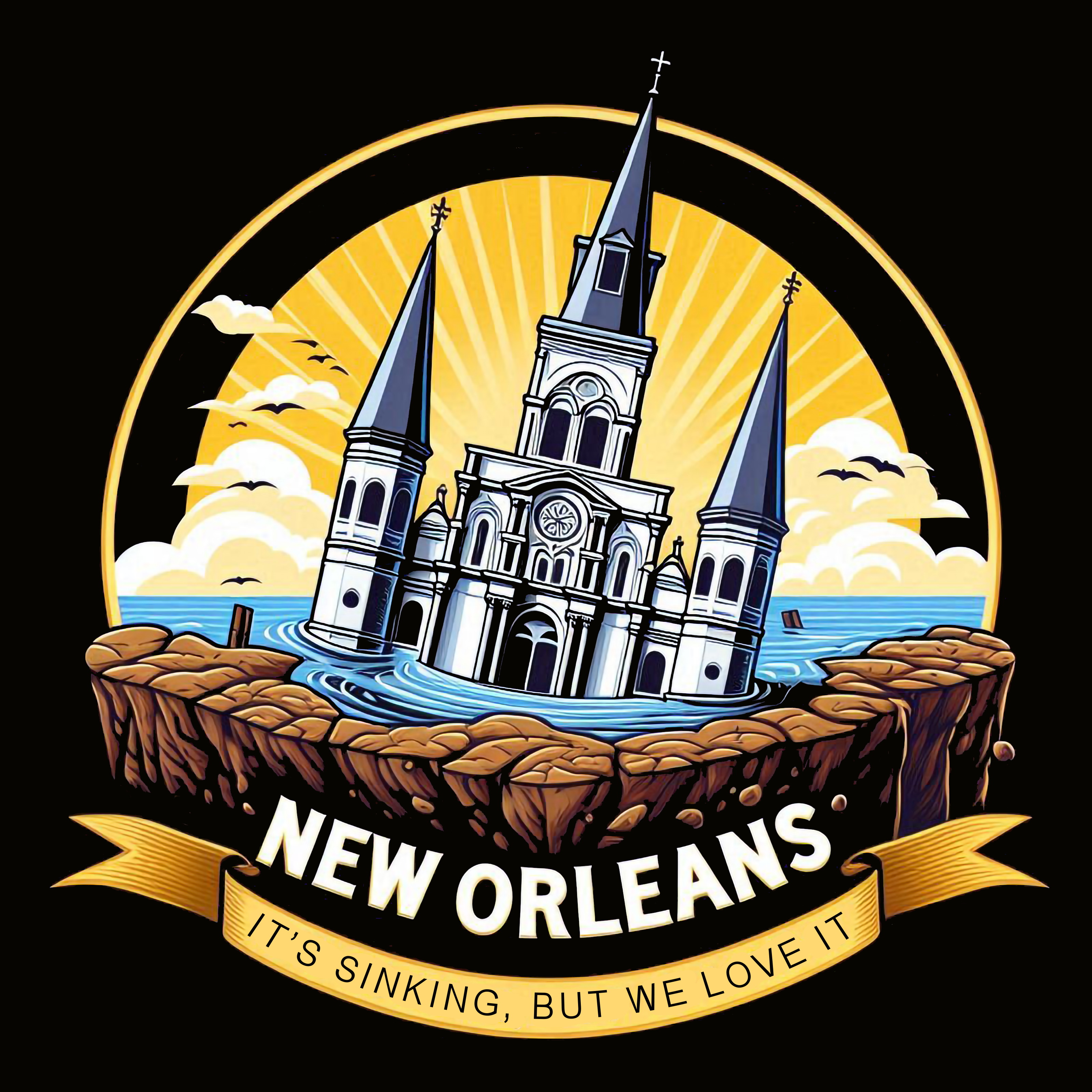 NEW ORLEANS SINKING T SHIRT